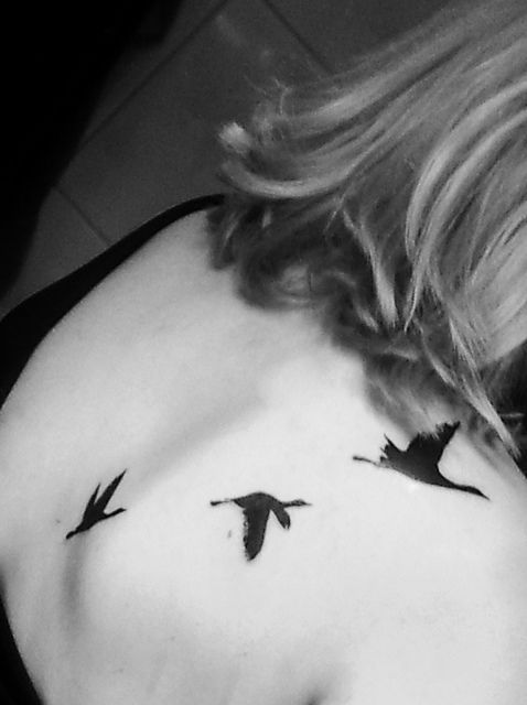 tatuajes de pájaros volando
