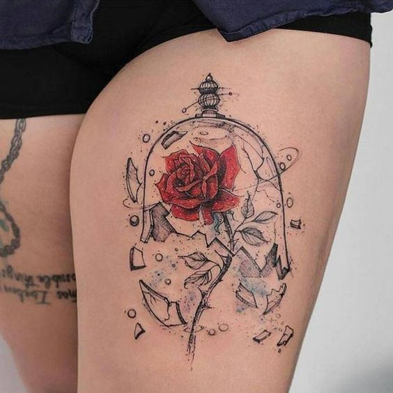 tatuajes para el muslo para mujeres
