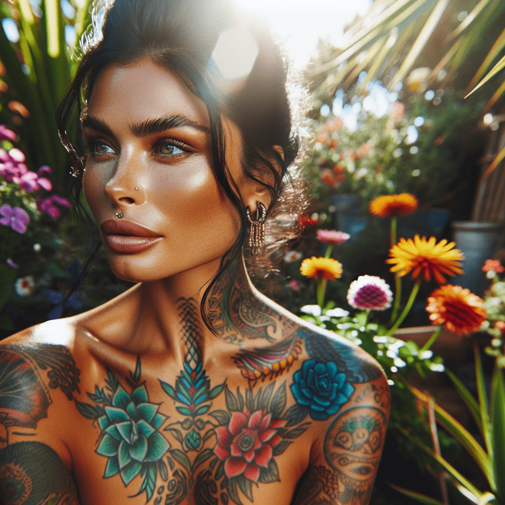 La belleza y el significado de los tatuajes en el escote femenino