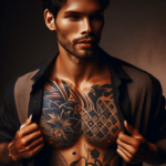 La moda masculina de los tatuajes en el pecho