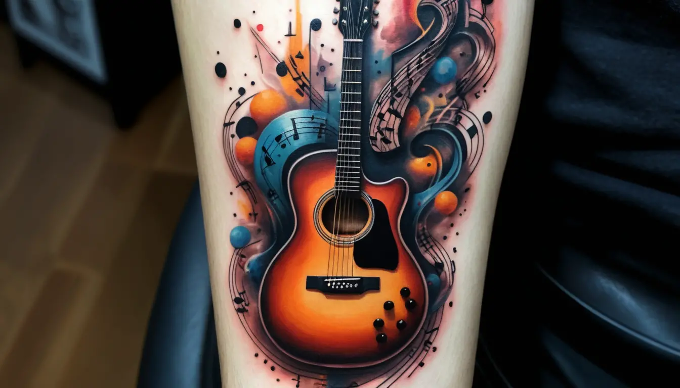 Tatuaje guitarra pequeño: ideas, estilos y significado