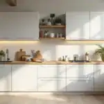 Cocinas nórdicas con electrodomésticos invisibles y baños zen